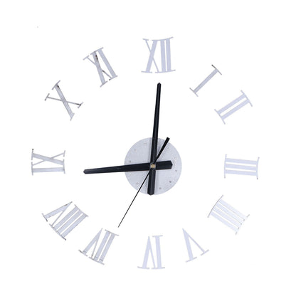Roman Numerals Design Wall Clock Acrylic Mute Frameless DIY Wall Clock for Home Office V1294-YM0523-3115210179711