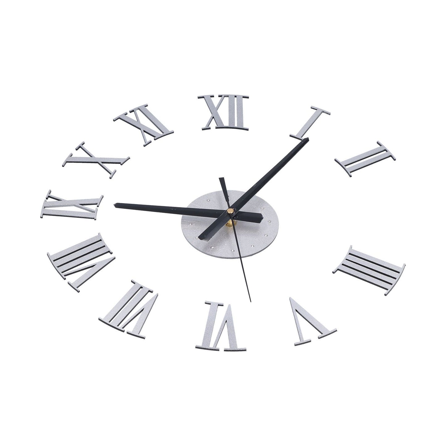 Roman Numerals Design Wall Clock Acrylic Mute Frameless DIY Wall Clock for Home Office V1294-YM0523-3115210179711
