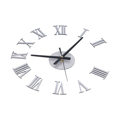 Roman Numerals Design Wall Clock Acrylic Mute Frameless DIY Wall Clock for Home Office V1294-YM0523-3115210179711