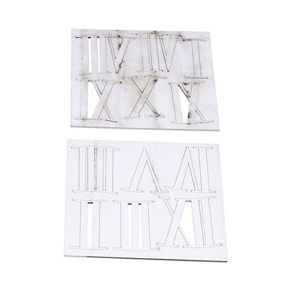 Roman Numerals Design Wall Clock Acrylic Mute Frameless DIY Wall Clock for Home Office V1294-YM0523-3115210179711
