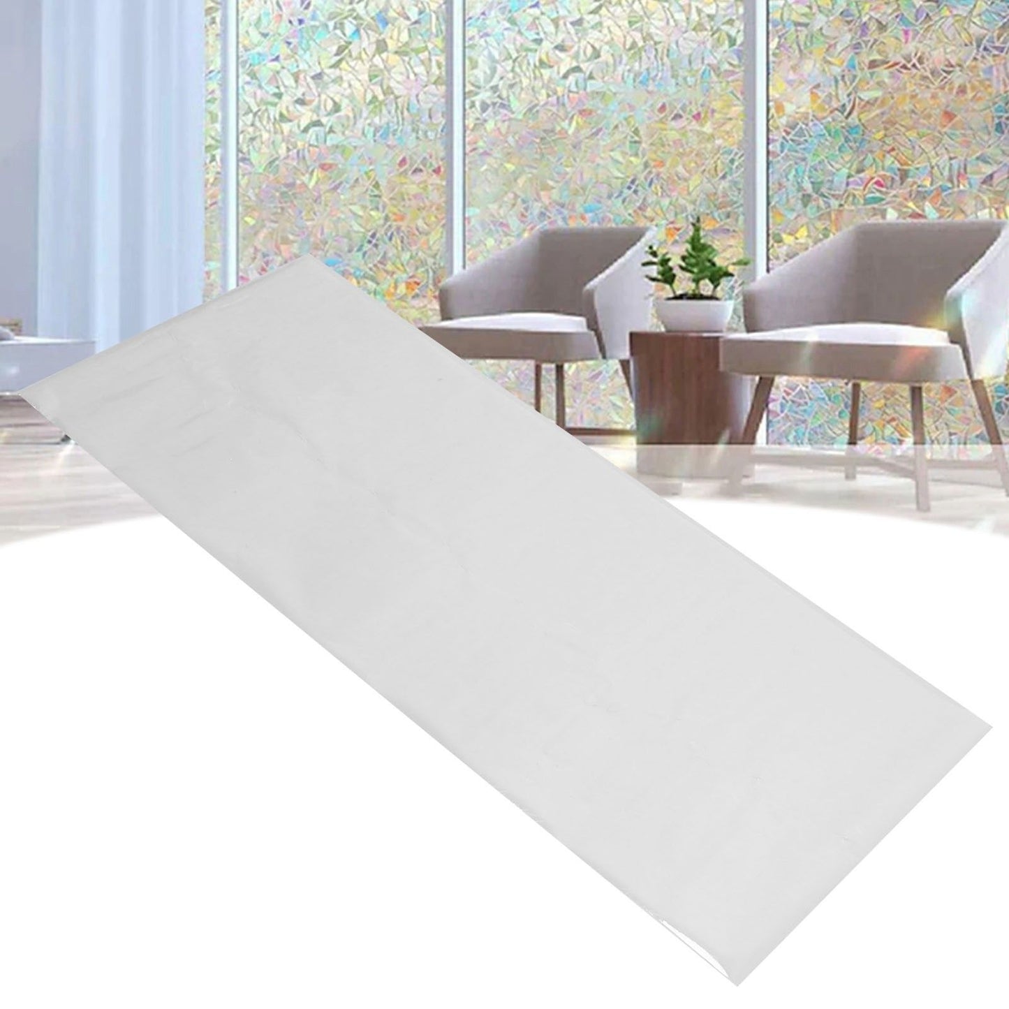 Window Glass Film Translucent Stylish Window Decorative Sticker for Bedrooms Living Room V1294-YM0523-3115210183611