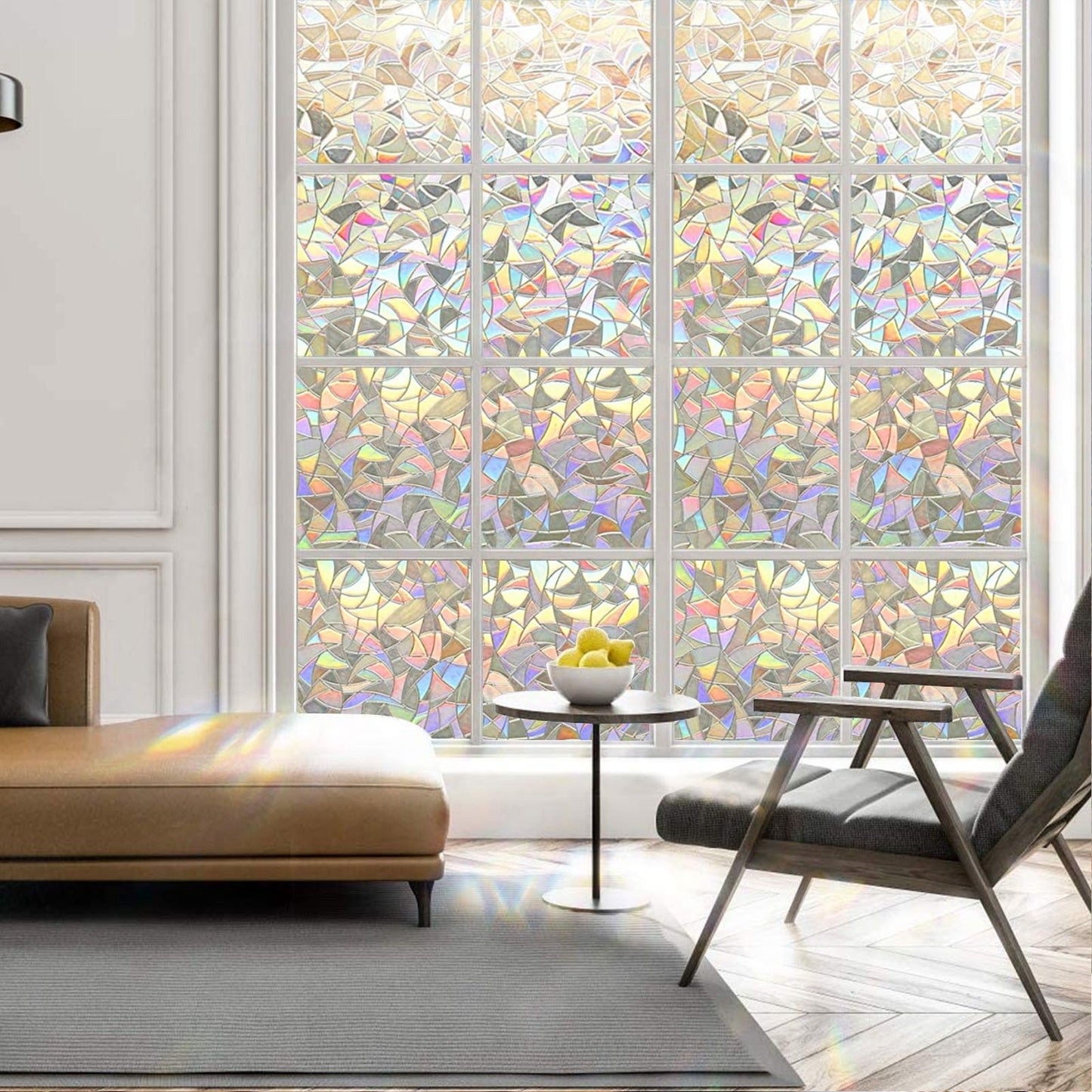 Window Glass Film Translucent Stylish Window Decorative Sticker for Bedrooms Living Room V1294-YM0523-3115210183611