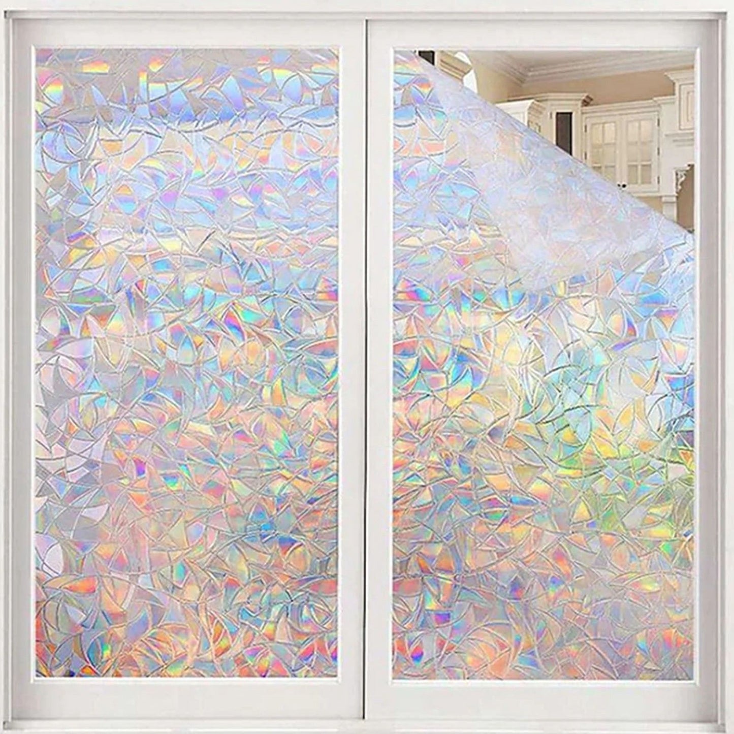 Window Glass Film Translucent Stylish Window Decorative Sticker for Bedrooms Living Room V1294-YM0523-3115210183611
