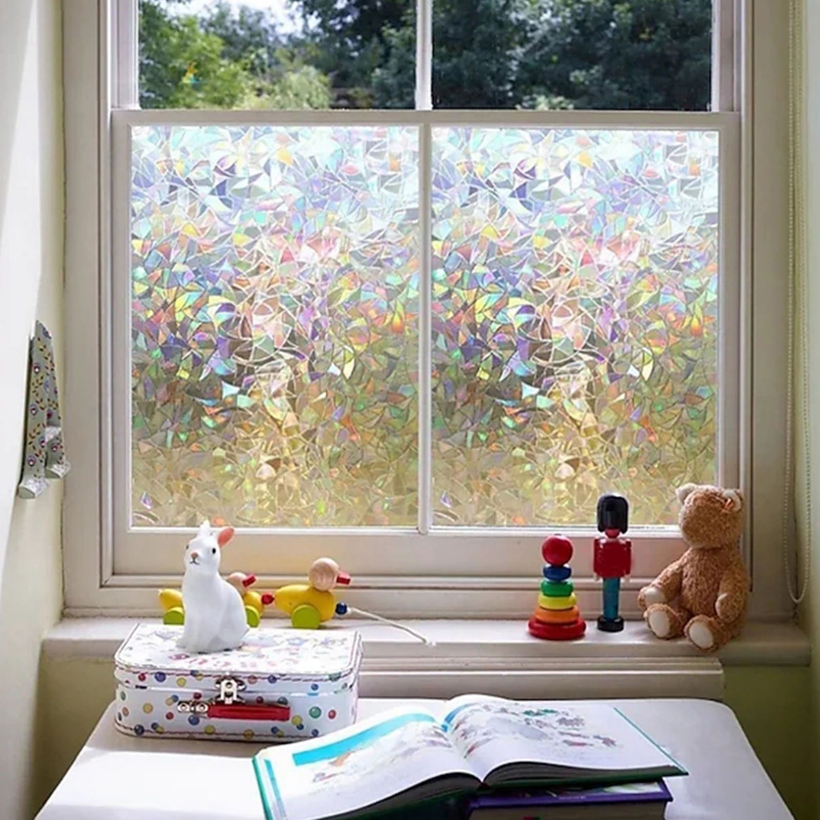Window Glass Film Translucent Stylish Window Decorative Sticker for Bedrooms Living Room V1294-YM0523-3115210183611