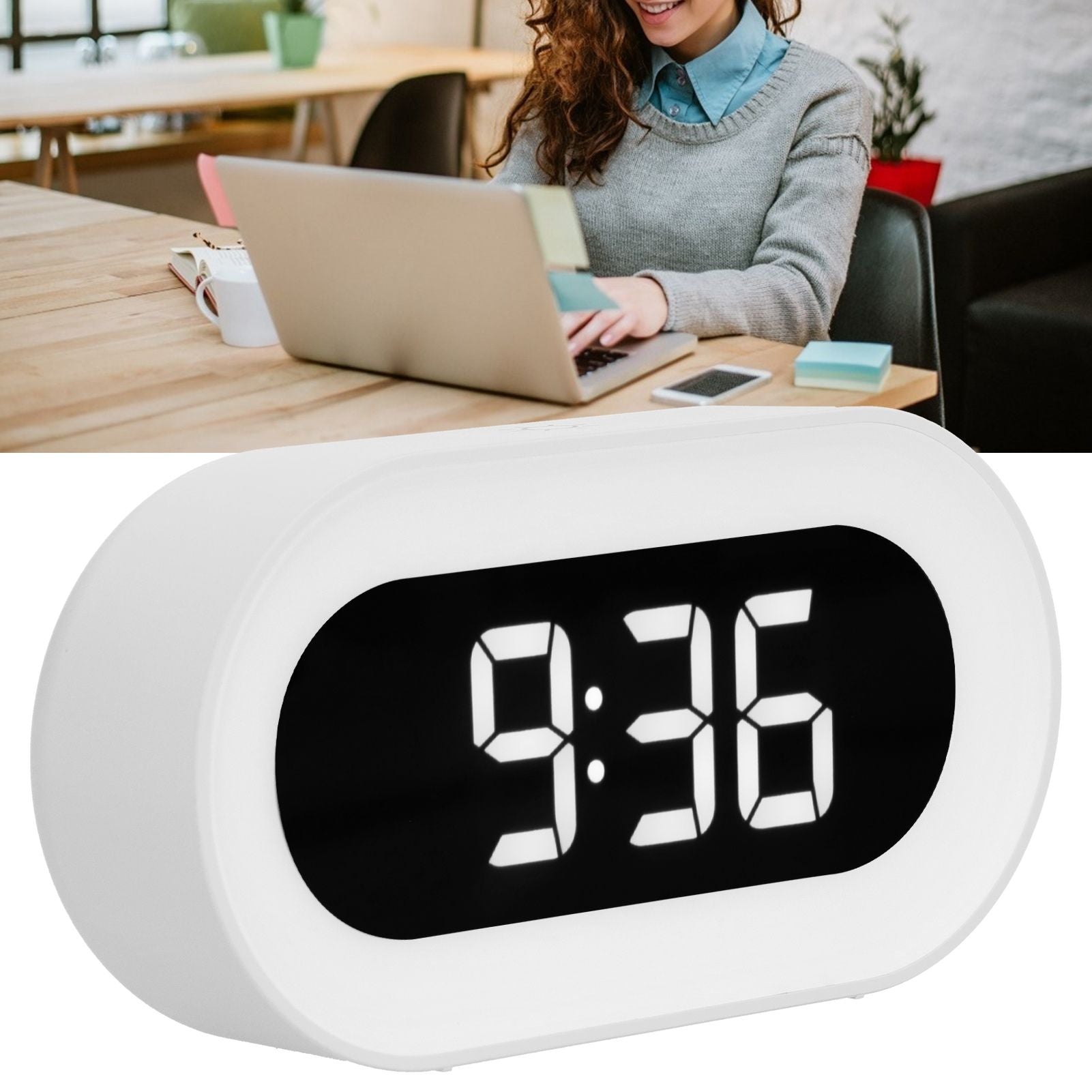 Night Light Alarm Clock LED Digital Display Music Alarm Clock Perpetual Calendar Clock with Memory V1294-YM0523-3115210192012