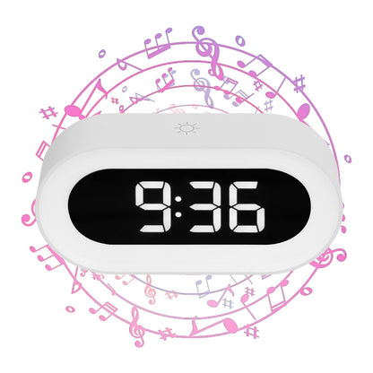Night Light Alarm Clock LED Digital Display Music Alarm Clock Perpetual Calendar Clock with Memory V1294-YM0523-3115210192012