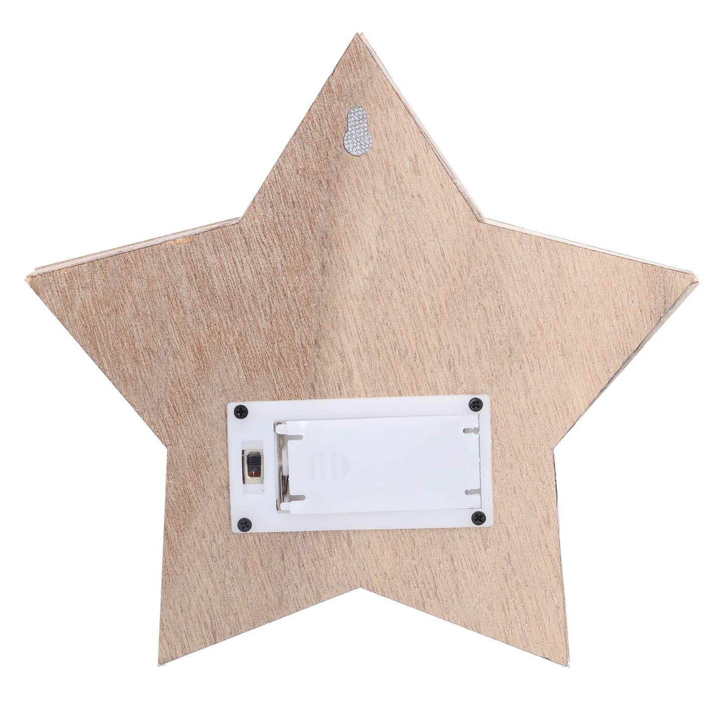 Wooden Star Shaped Ornament Christmas Decoration Ornaments Crafts with LED Light for Dining Table V1294-YM0523-3115210193111