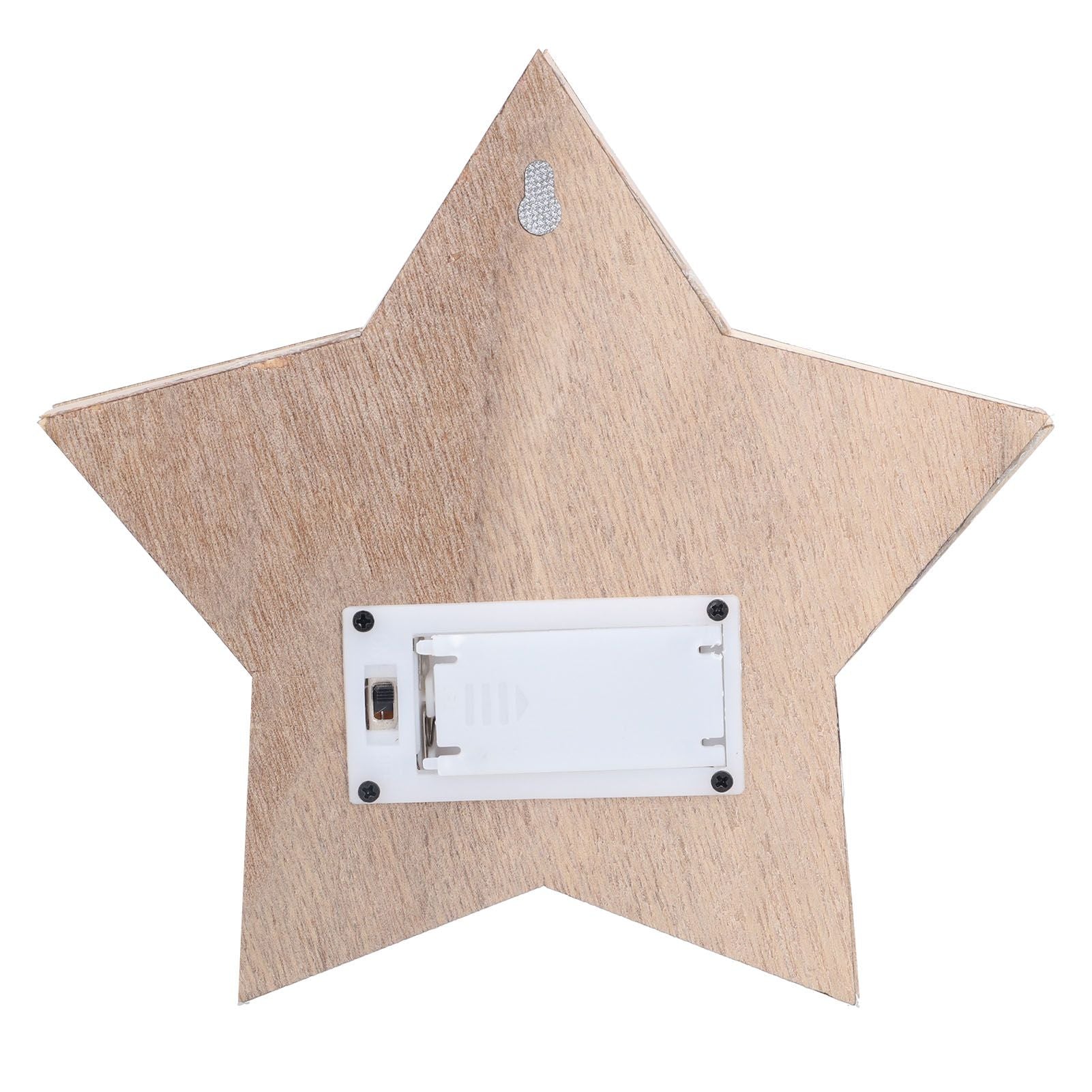 Wooden Star Shaped Ornament Christmas Decoration Ornaments Crafts with LED Light for Dining Table V1294-YM0523-3115210193111