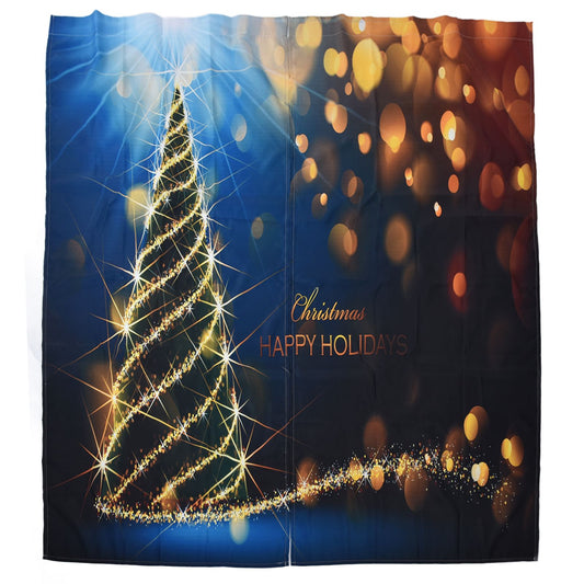 Christmas Curtain 3D Digital Printing Merry Christmas Outdoor Curtain for Outdoor Porch Balcony Christmas V1294-YM0523-3115210194513