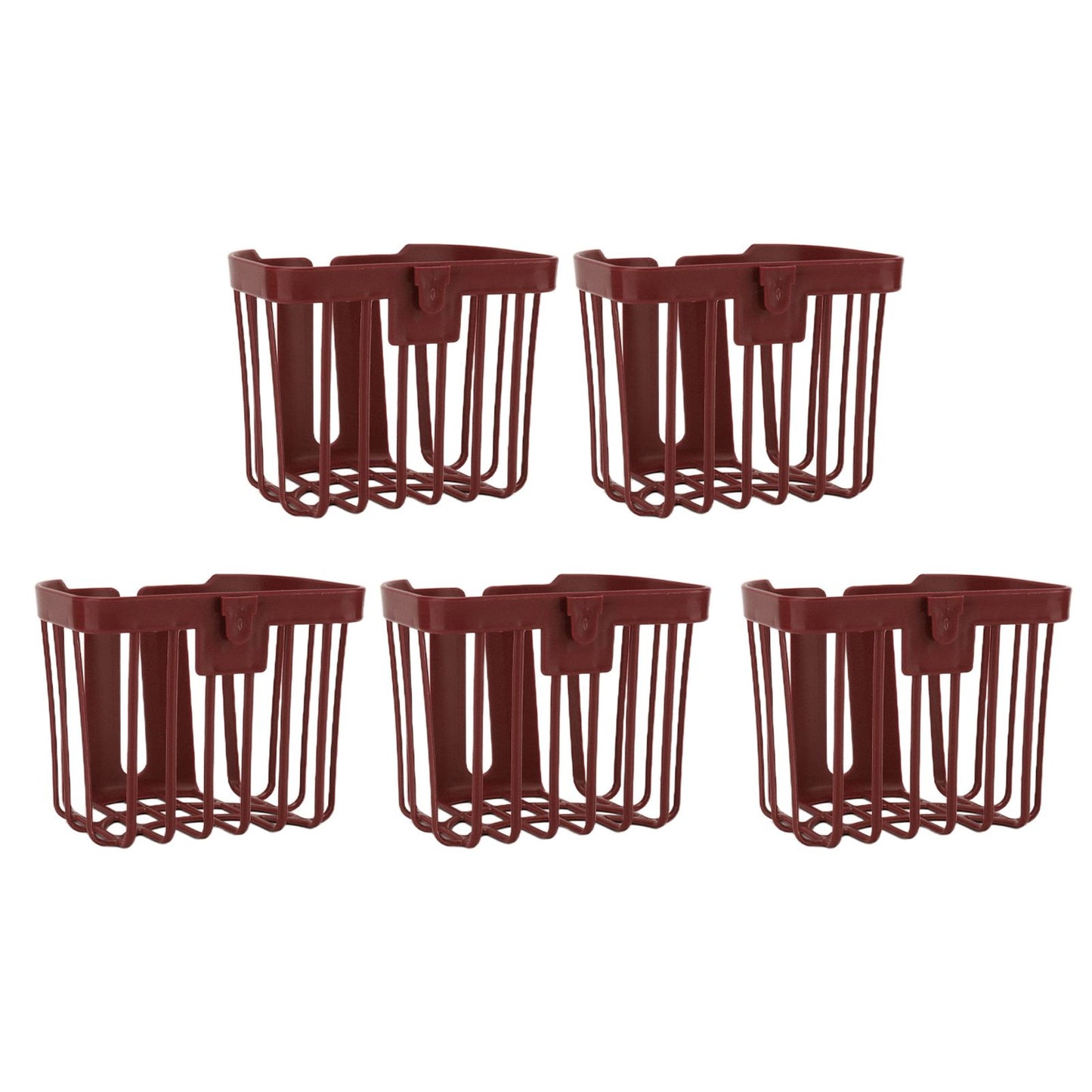 5pcs Hollow Tissue Box Holder Wall Mounted Adhesive Hanging Tissue Roll for Bathroom KitchenBrown V1294-YM0523-3115210196912