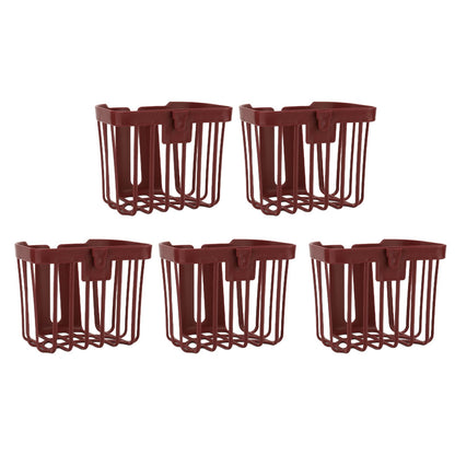 5pcs Hollow Tissue Box Holder Wall Mounted Adhesive Hanging Tissue Roll for Bathroom KitchenBrown V1294-YM0523-3115210196912
