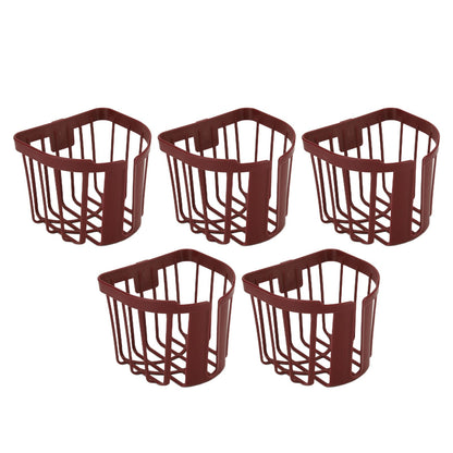 5pcs Hollow Tissue Box Holder Wall Mounted Adhesive Hanging Tissue Roll for Bathroom KitchenBrown V1294-YM0523-3115210196912