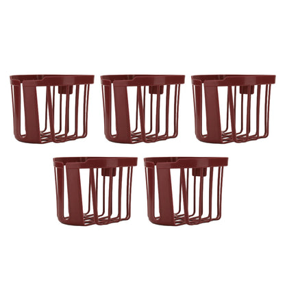 5pcs Hollow Tissue Box Holder Wall Mounted Adhesive Hanging Tissue Roll for Bathroom KitchenBrown V1294-YM0523-3115210196912