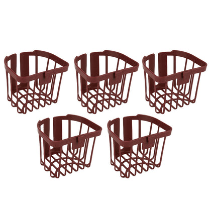 5pcs Hollow Tissue Box Holder Wall Mounted Adhesive Hanging Tissue Roll for Bathroom KitchenBrown V1294-YM0523-3115210196912