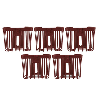 5pcs Hollow Tissue Box Holder Wall Mounted Adhesive Hanging Tissue Roll for Bathroom KitchenBrown V1294-YM0523-3115210196912