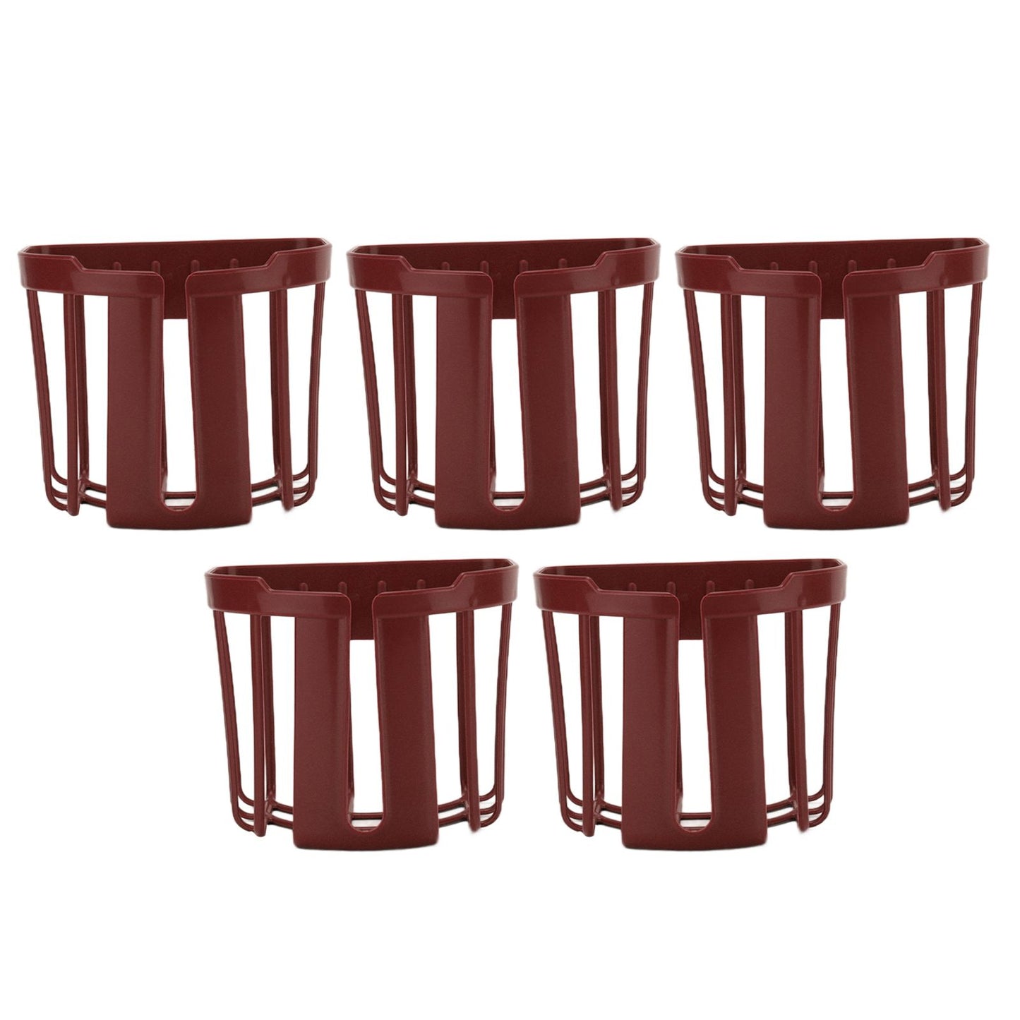 5pcs Hollow Tissue Box Holder Wall Mounted Adhesive Hanging Tissue Roll for Bathroom KitchenBrown V1294-YM0523-3115210196912