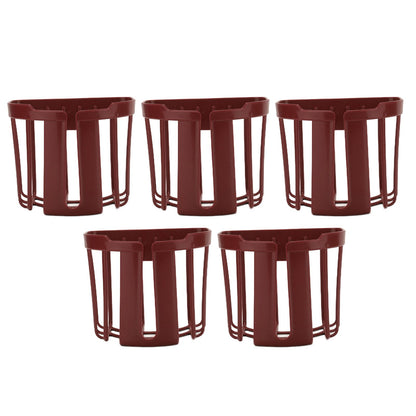 5pcs Hollow Tissue Box Holder Wall Mounted Adhesive Hanging Tissue Roll for Bathroom KitchenBrown V1294-YM0523-3115210196912