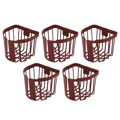 5pcs Hollow Tissue Box Holder Wall Mounted Adhesive Hanging Tissue Roll for Bathroom KitchenBrown V1294-YM0523-3115210196912