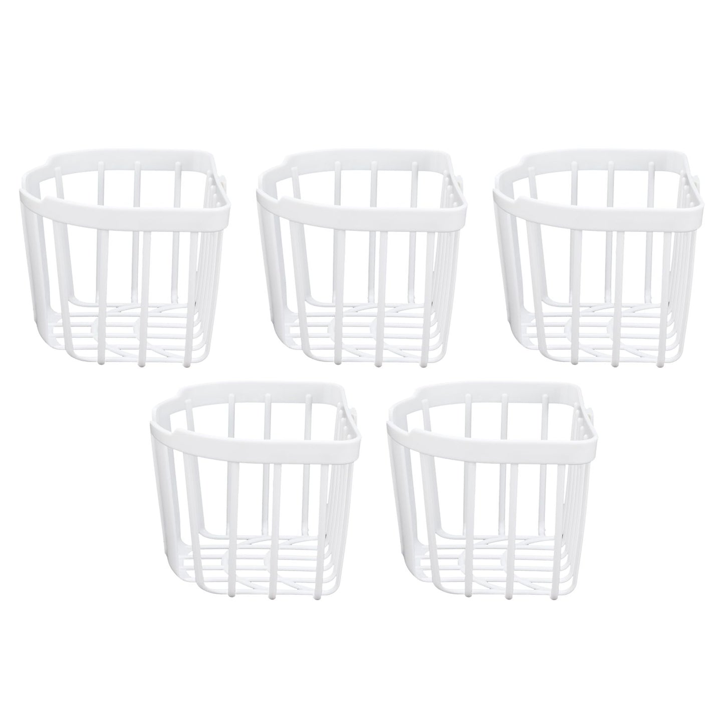 5pcs Hollow Tissue Box Holder Wall Mounted Adhesive Hanging Tissue Roll for Bathroom KitchenWhite V1294-YM0523-3115210196914