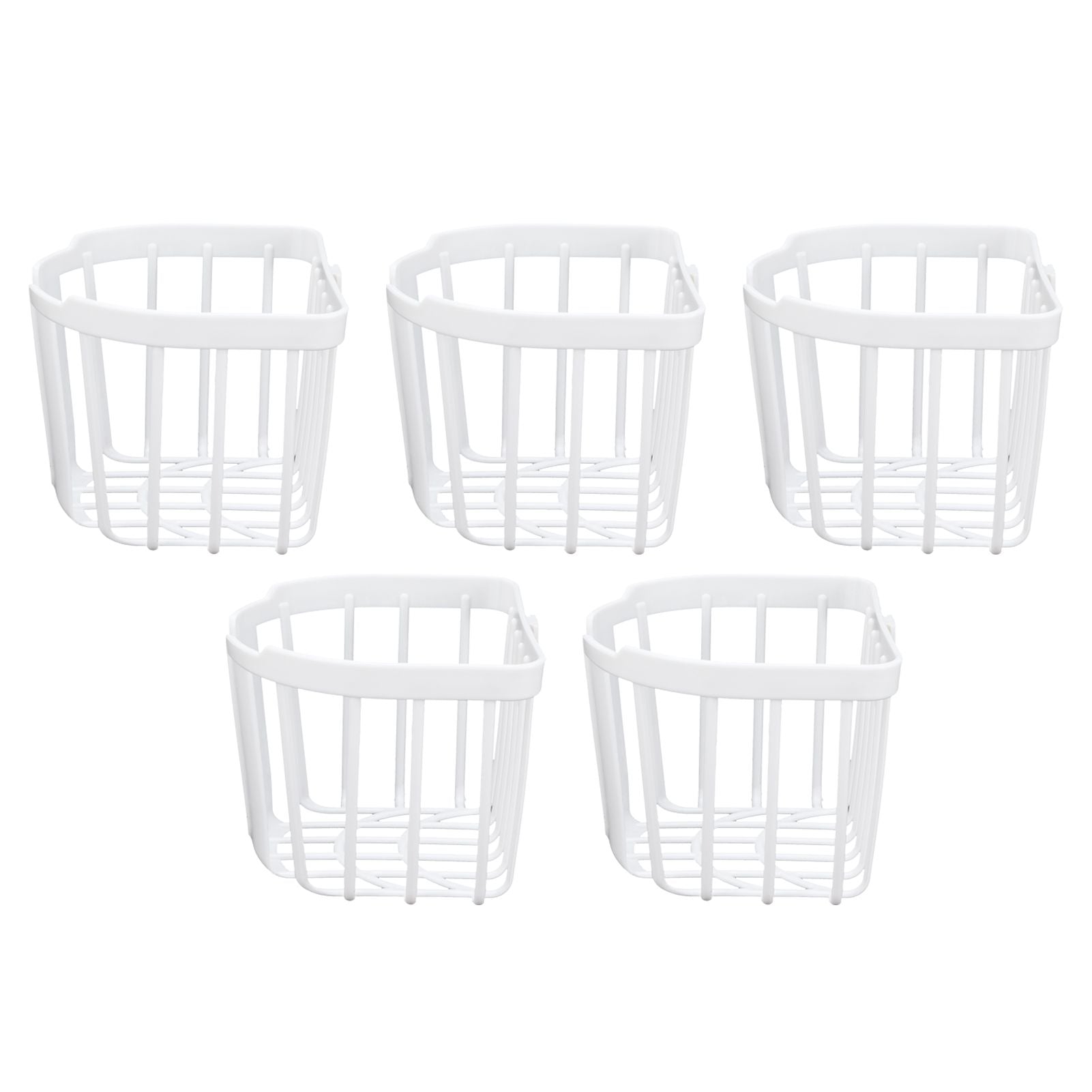 5pcs Hollow Tissue Box Holder Wall Mounted Adhesive Hanging Tissue Roll for Bathroom KitchenWhite V1294-YM0523-3115210196914
