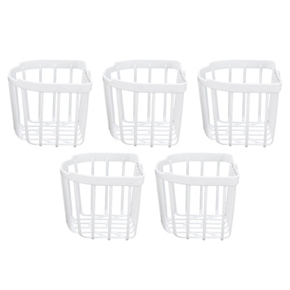 5pcs Hollow Tissue Box Holder Wall Mounted Adhesive Hanging Tissue Roll for Bathroom KitchenWhite V1294-YM0523-3115210196914