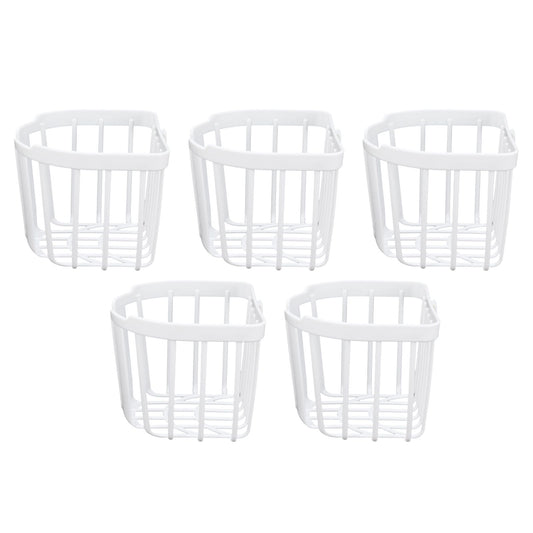 5pcs Hollow Tissue Box Holder Wall Mounted Adhesive Hanging Tissue Roll for Bathroom KitchenWhite V1294-YM0523-3115210196914