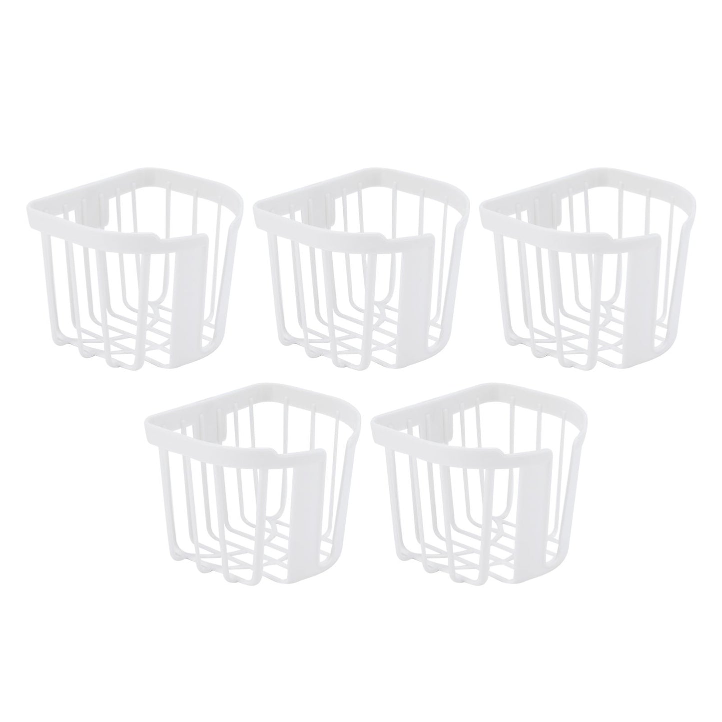 5pcs Hollow Tissue Box Holder Wall Mounted Adhesive Hanging Tissue Roll for Bathroom KitchenWhite V1294-YM0523-3115210196914