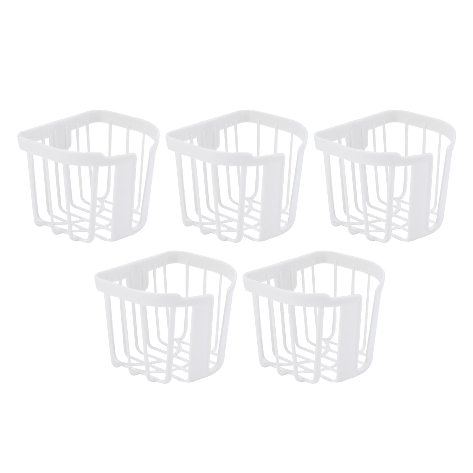 5pcs Hollow Tissue Box Holder Wall Mounted Adhesive Hanging Tissue Roll for Bathroom KitchenWhite V1294-YM0523-3115210196914