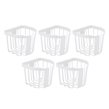 5pcs Hollow Tissue Box Holder Wall Mounted Adhesive Hanging Tissue Roll for Bathroom KitchenWhite V1294-YM0523-3115210196914
