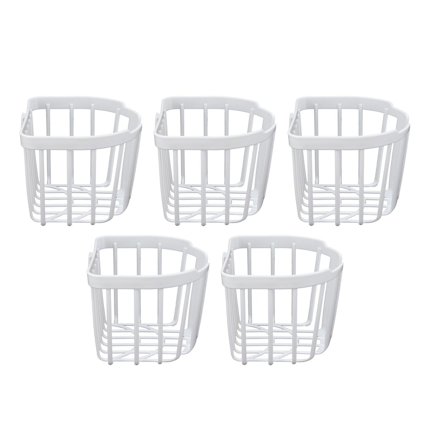 5pcs Hollow Tissue Box Holder Wall Mounted Adhesive Hanging Tissue Roll for Bathroom KitchenWhite V1294-YM0523-3115210196914