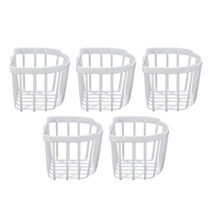 5pcs Hollow Tissue Box Holder Wall Mounted Adhesive Hanging Tissue Roll for Bathroom KitchenWhite V1294-YM0523-3115210196914