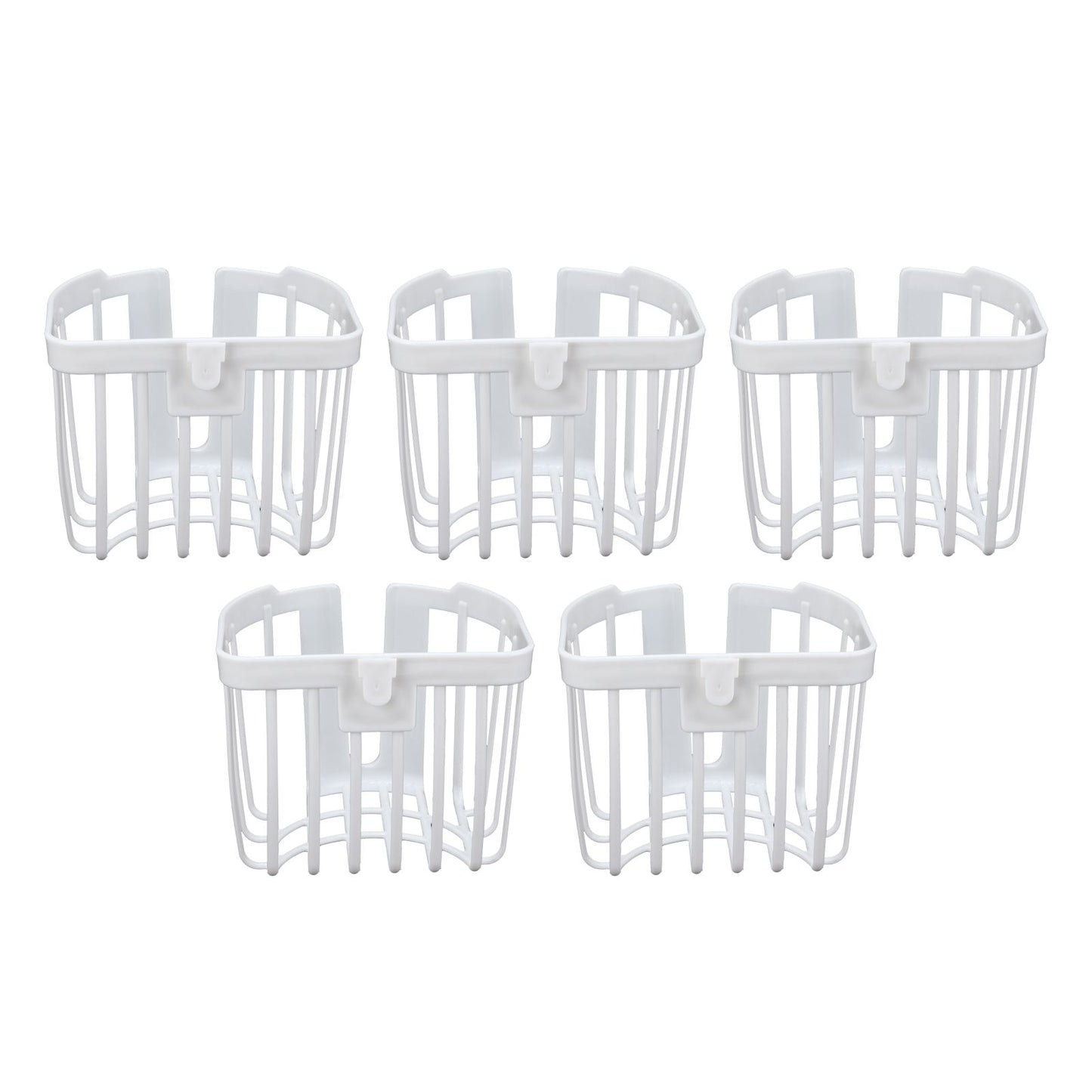 5pcs Hollow Tissue Box Holder Wall Mounted Adhesive Hanging Tissue Roll for Bathroom KitchenWhite V1294-YM0523-3115210196914