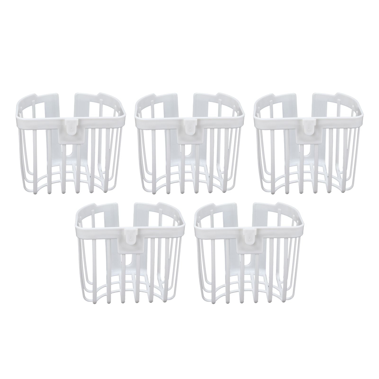5pcs Hollow Tissue Box Holder Wall Mounted Adhesive Hanging Tissue Roll for Bathroom KitchenWhite V1294-YM0523-3115210196914