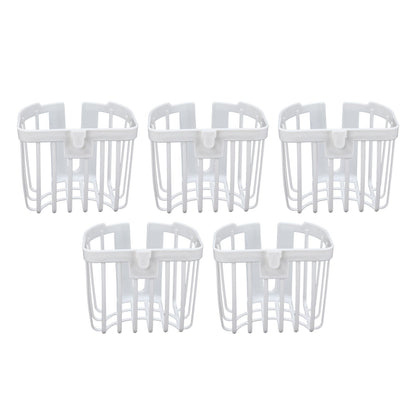 5pcs Hollow Tissue Box Holder Wall Mounted Adhesive Hanging Tissue Roll for Bathroom KitchenWhite V1294-YM0523-3115210196914