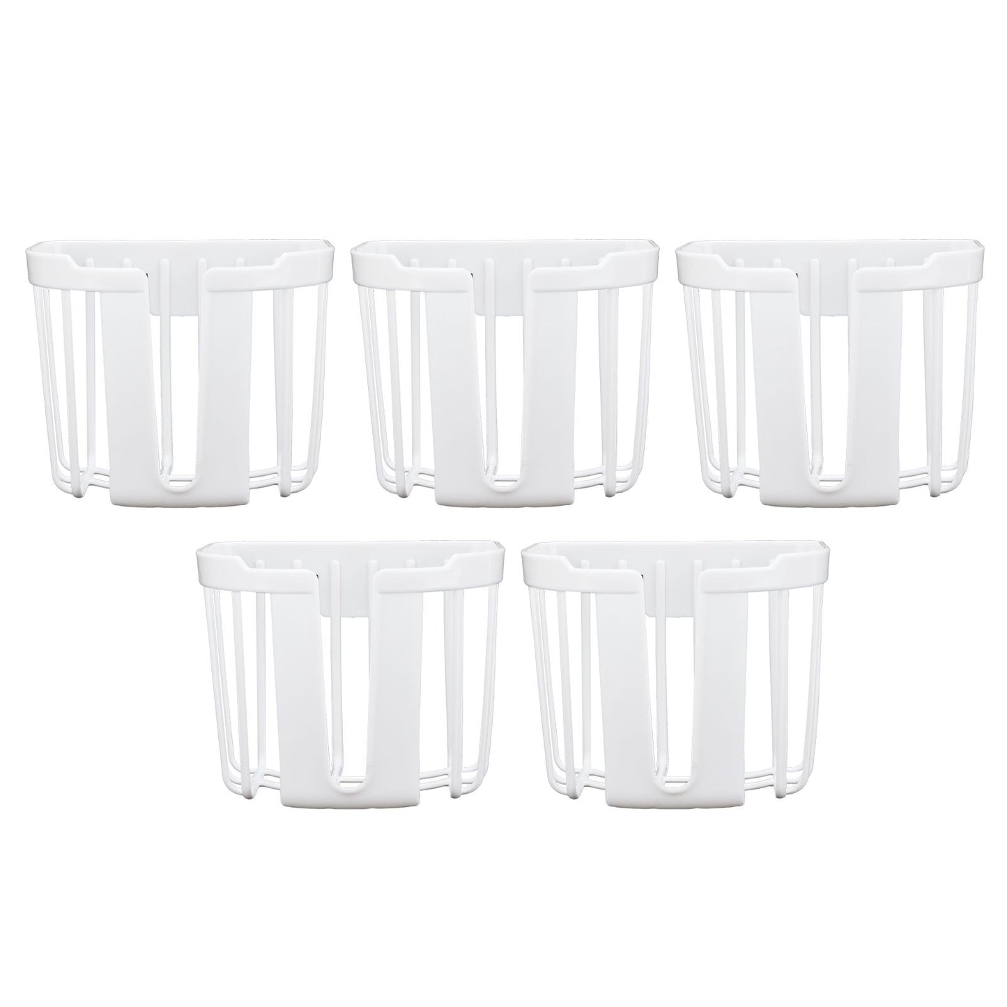 5pcs Hollow Tissue Box Holder Wall Mounted Adhesive Hanging Tissue Roll for Bathroom KitchenWhite V1294-YM0523-3115210196914