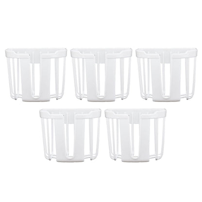 5pcs Hollow Tissue Box Holder Wall Mounted Adhesive Hanging Tissue Roll for Bathroom KitchenWhite V1294-YM0523-3115210196914