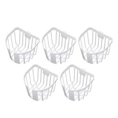 5pcs Hollow Tissue Box Holder Wall Mounted Adhesive Hanging Tissue Roll for Bathroom KitchenWhite V1294-YM0523-3115210196914