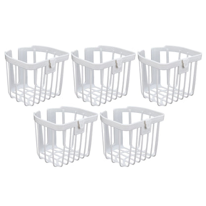 5pcs Hollow Tissue Box Holder Wall Mounted Adhesive Hanging Tissue Roll for Bathroom KitchenWhite V1294-YM0523-3115210196914