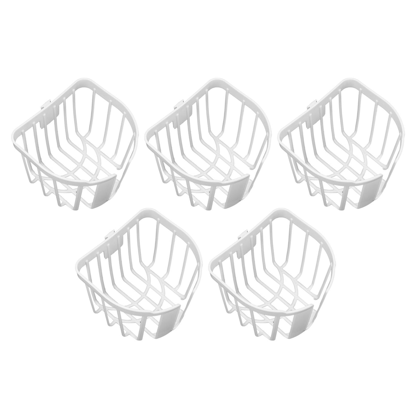 5pcs Hollow Tissue Box Holder Wall Mounted Adhesive Hanging Tissue Roll for Bathroom KitchenWhite V1294-YM0523-3115210196914