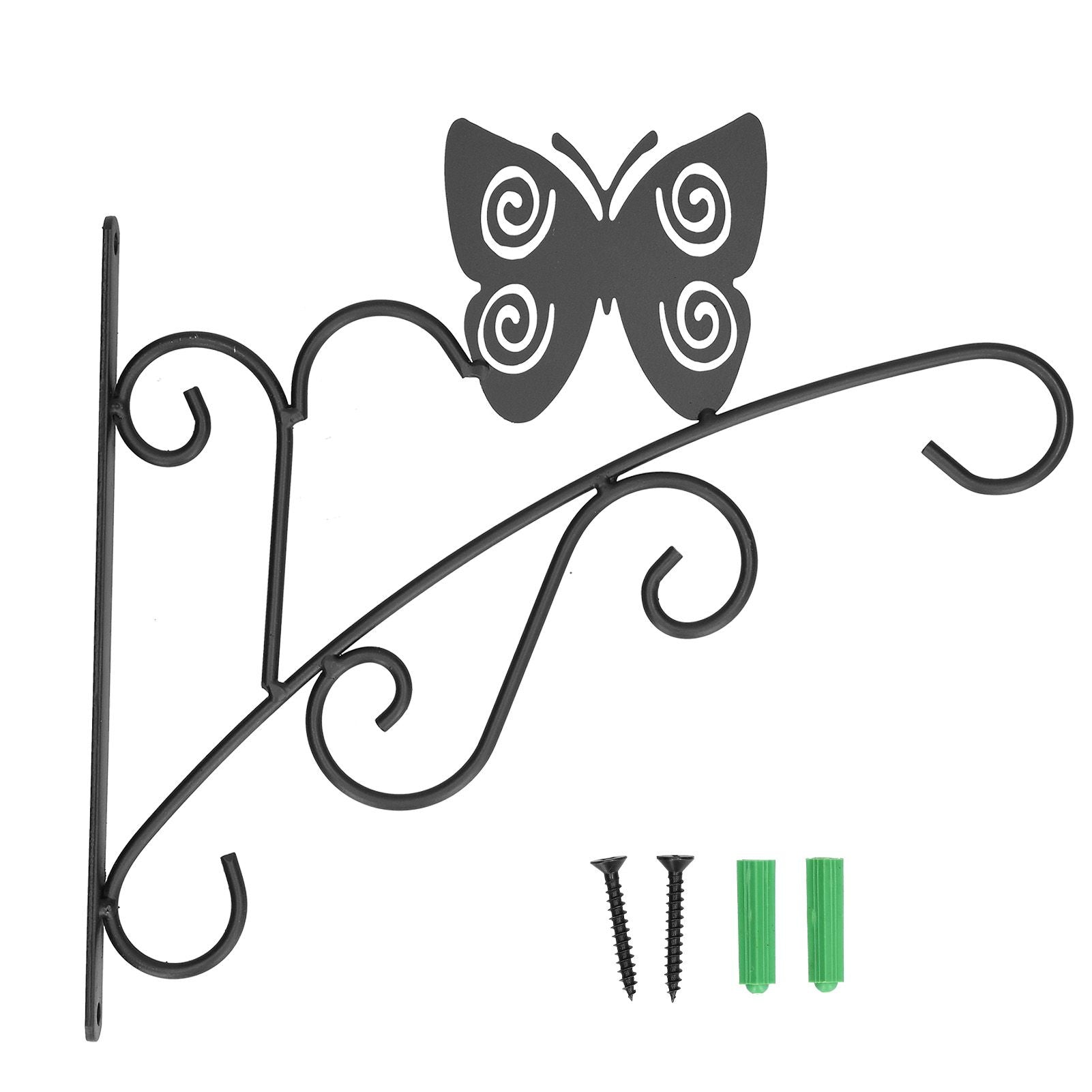 Hanging Plant Bracket Stable and Sturdy Iron Decorative Plant Hanger for Flower Bird Feeder LanternsButterfly V1294-YM0523-3115210198011