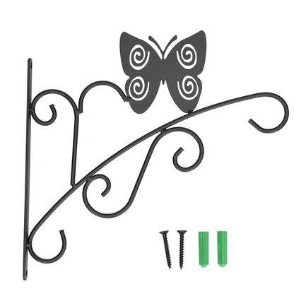 Hanging Plant Bracket Stable and Sturdy Iron Decorative Plant Hanger for Flower Bird Feeder LanternsButterfly V1294-YM0523-3115210198011