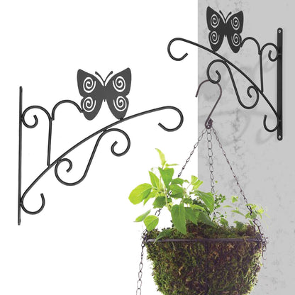 Hanging Plant Bracket Stable and Sturdy Iron Decorative Plant Hanger for Flower Bird Feeder LanternsButterfly V1294-YM0523-3115210198011