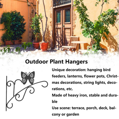 Hanging Plant Bracket Stable and Sturdy Iron Decorative Plant Hanger for Flower Bird Feeder LanternsButterfly V1294-YM0523-3115210198011