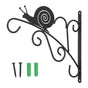 Hanging Plant Bracket Stable and Sturdy Iron Decorative Plant Hanger for Flower Bird Feeder LanternsSnails V1294-YM0523-3115210198013