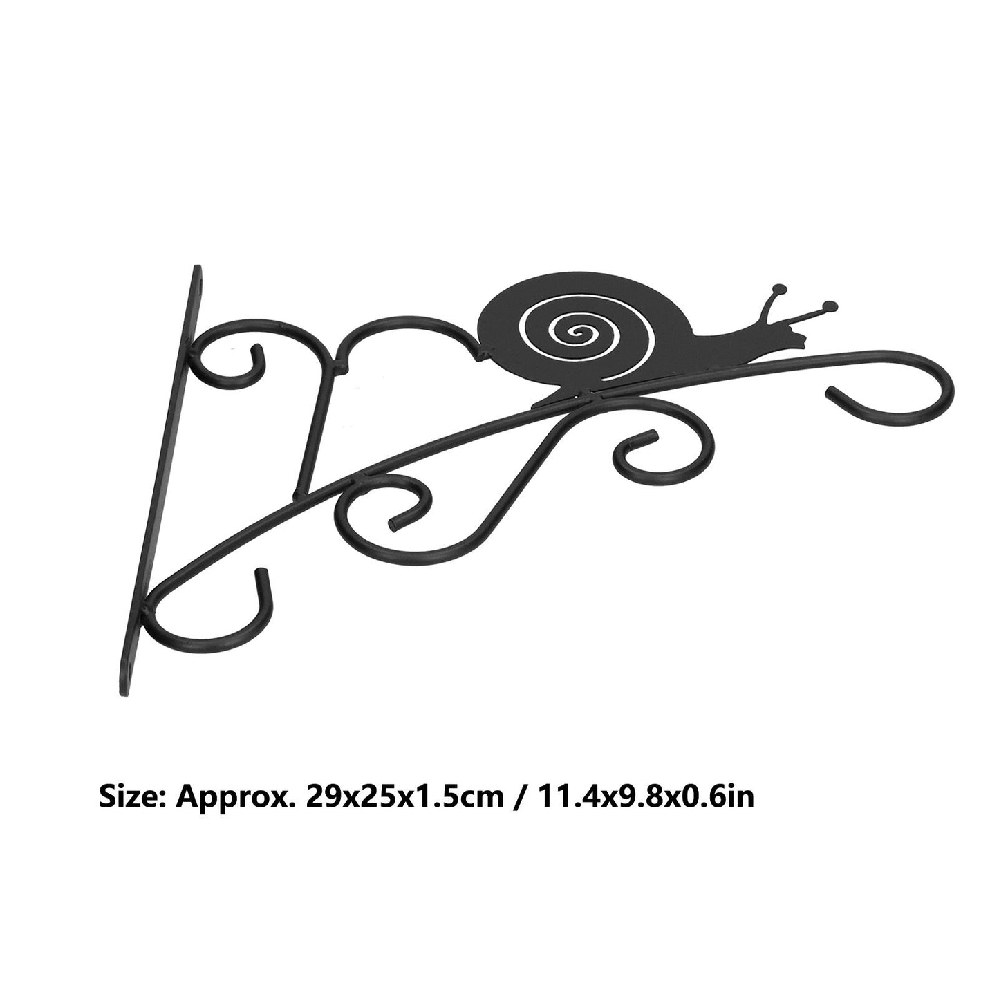 Hanging Plant Bracket Stable and Sturdy Iron Decorative Plant Hanger for Flower Bird Feeder LanternsSnails V1294-YM0523-3115210198013