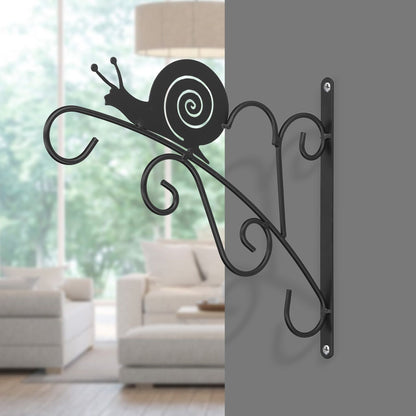 Hanging Plant Bracket Stable and Sturdy Iron Decorative Plant Hanger for Flower Bird Feeder LanternsSnails V1294-YM0523-3115210198013