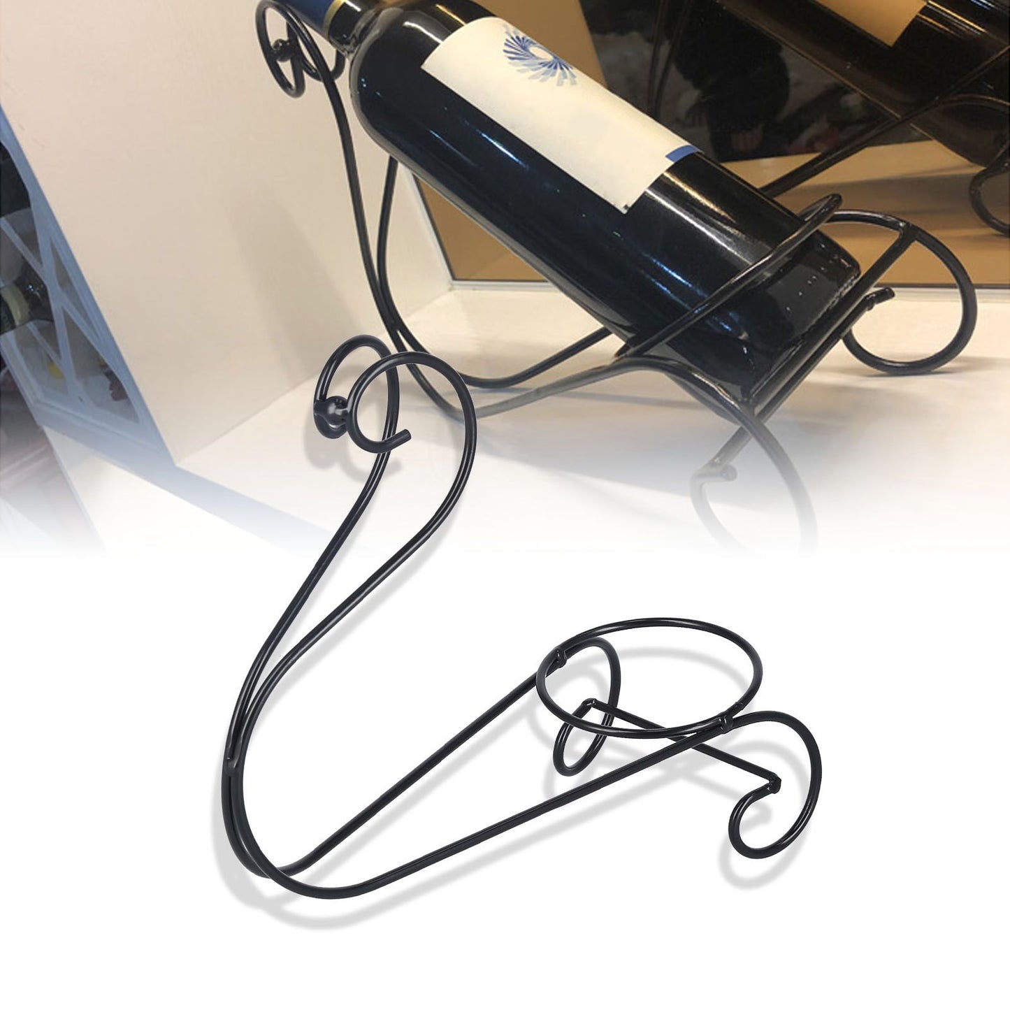 Red Wine Rack Decorative Iron Modern Simple Wine Bottle Display Holder for Living Room Wine Cabinet V1294-YM0523-3115210202311