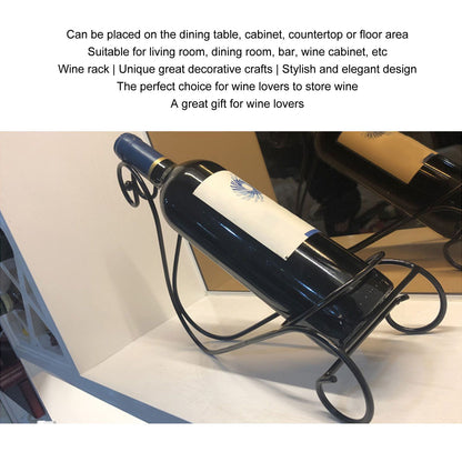 Red Wine Rack Decorative Iron Modern Simple Wine Bottle Display Holder for Living Room Wine Cabinet V1294-YM0523-3115210202311