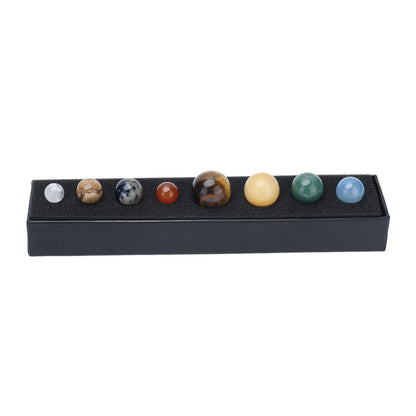 8 Planets Crystal Ornament Home Desktop Sphere Galactic Planets Decoration for Healing Meditation V1294-YM0523-3115210205011