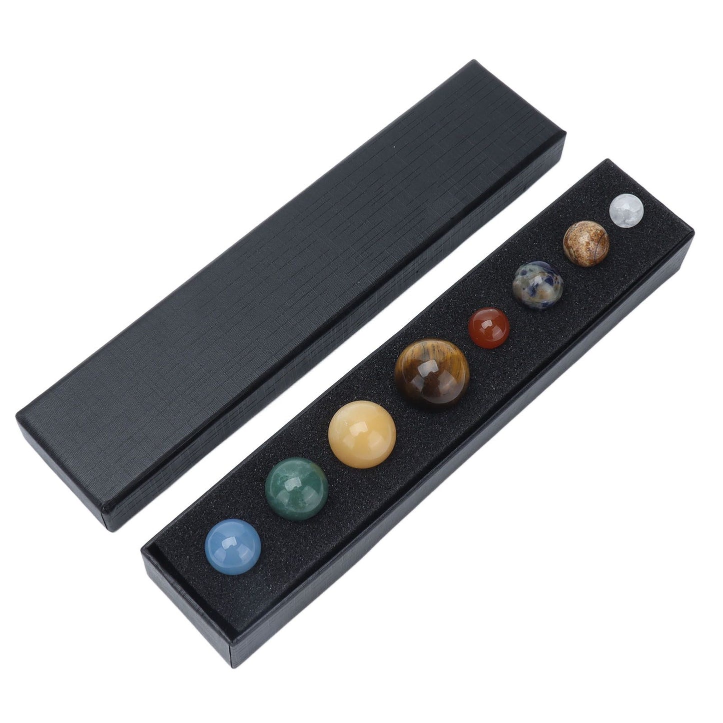 8 Planets Crystal Ornament Home Desktop Sphere Galactic Planets Decoration for Healing Meditation V1294-YM0523-3115210205011